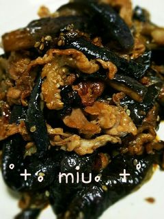 *茄子と豚肉の甘辛炒め*-レシピのメイン写真