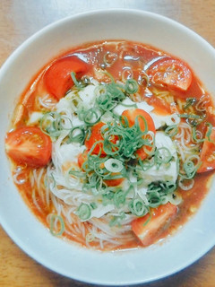 簡単!トマトジュースそうめん♡-レシピのメイン写真