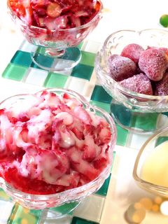 夏にはこれ!冷凍苺でかき氷 ♪-レシピのメイン写真