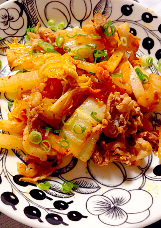 野菜でカサ増し！豚肉と野菜のキムチ炒め★-レシピのメイン写真