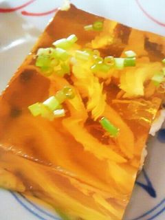 焼き茄子と鶏ささ身の寒天寄せ-レシピのメイン写真