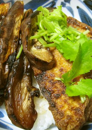 絹揚げ＆なす　蒲焼き丼　とろろのせ-レシピのメイン写真