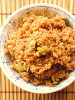 黒にんにく味噌の炊き込みチャーハン♪-レシピのメイン写真