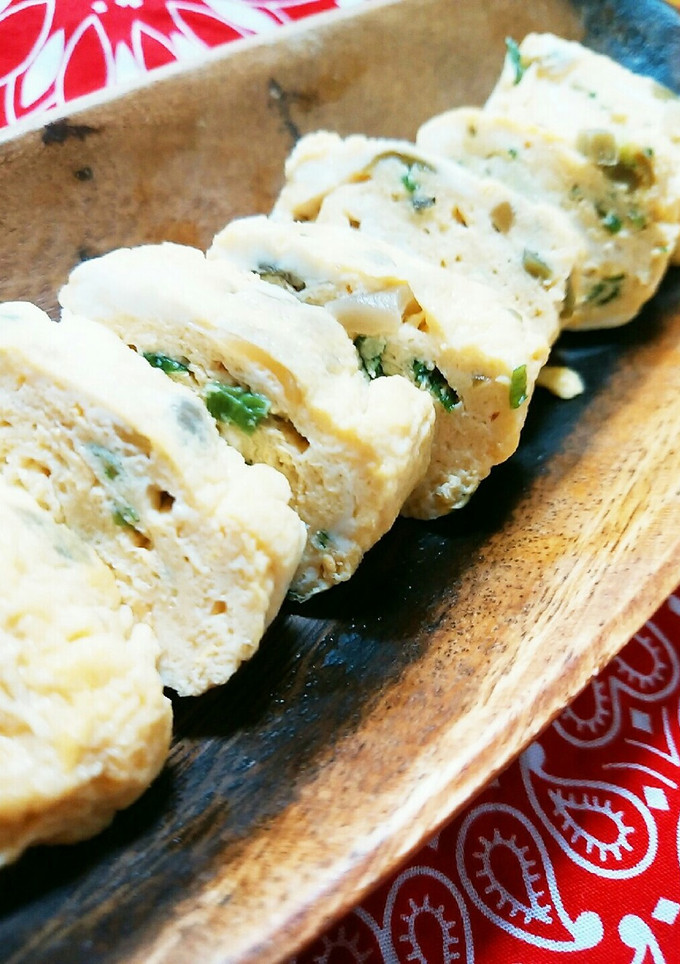 だしで旨味UP！ザーサイのだし巻き卵焼き-レシピのメイン写真