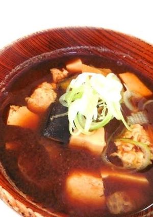 なすと人参と豆腐の味噌汁-レシピのメイン写真