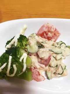 トマトとツナときゅうりの簡単サラダ-レシピのメイン写真