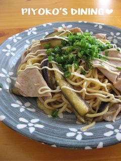 豚となすの♡ねぎマヨぽん酢焼きそば✿-レシピのメイン写真