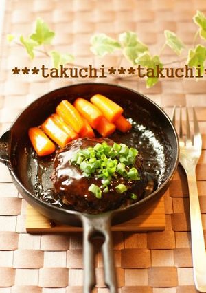 ナス入り　照り焼きハンバーグ-レシピのメイン写真