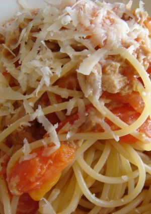 『フレッシュトマトとツナのパスタ』-レシピのメイン写真