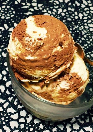 糖質制限◆バニラ&チョコのマーブルアイス-レシピのメイン写真