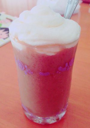 かき氷でコーヒーフラペチーノ風ドリンク♡-レシピのメイン写真