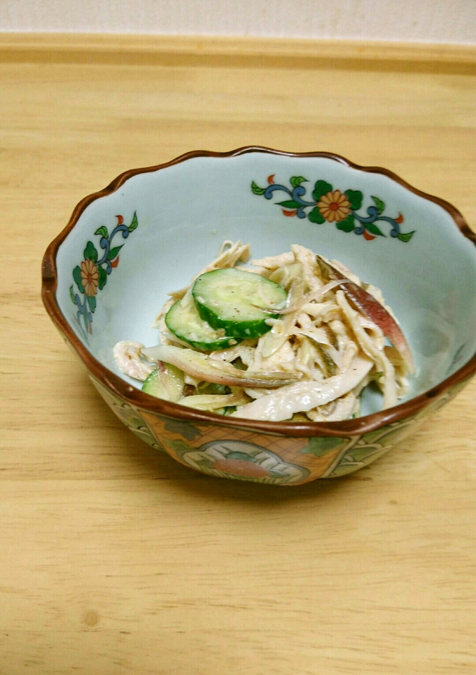 鶏ささみとみょうがのからし酢あえ-レシピのメイン写真
