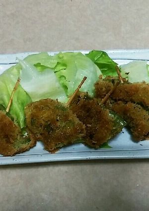 万願寺甘とうがらしの串揚げ-レシピのメイン写真