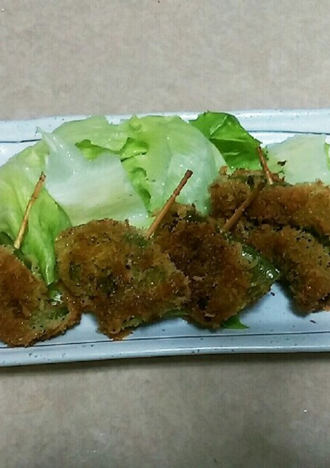 万願寺甘とうがらしの串揚げ-レシピのメイン写真