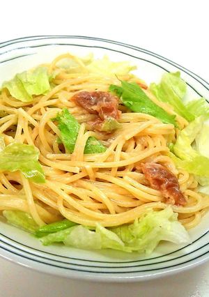 お皿であえるだけ！梅干しマヨ醤油パスタ-レシピのメイン写真