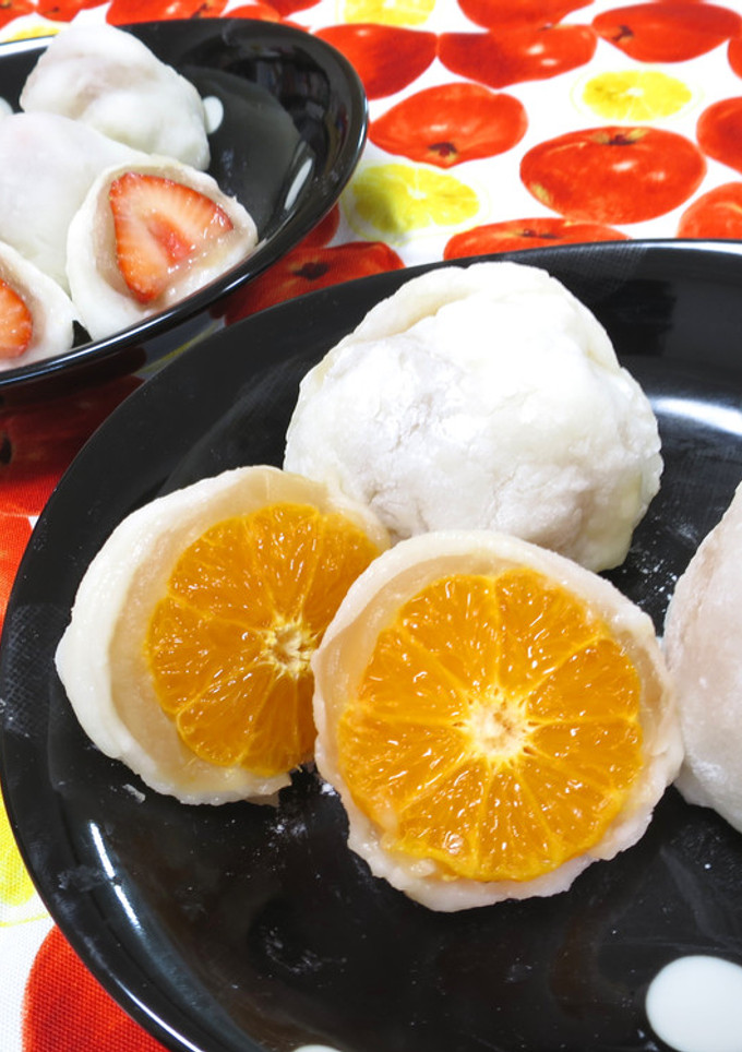 【簡単】丸ごといちご大福とみかん大福-レシピのメイン写真