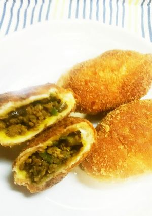 簡単！ロールパンDE夏野菜カレーパン♪-レシピのメイン写真