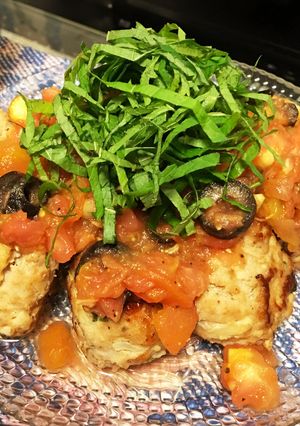 ちくわ入り肉団子〜フレッシュトマト添え〜-レシピのメイン写真