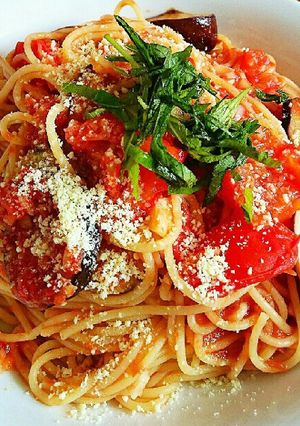 簡単なのに本格的☆なすとトマトのパスタ-レシピのメイン写真