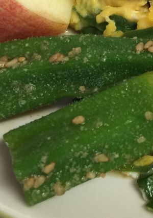 簡単！オクラの胡麻和え☆材料3つ☆-レシピのメイン写真