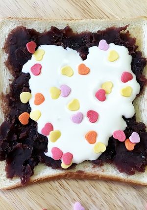 【ふりふりクリーム】小倉ホイップトースト-レシピのメイン写真