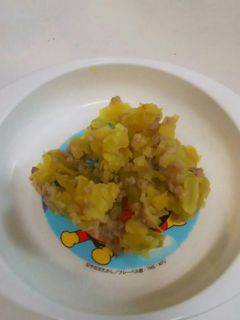 離乳食 後期 さつまいもと豚ひき肉-レシピのメイン写真