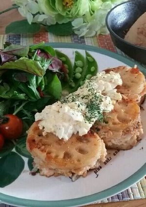 れんこんのサーモンバーグ✴-レシピのメイン写真