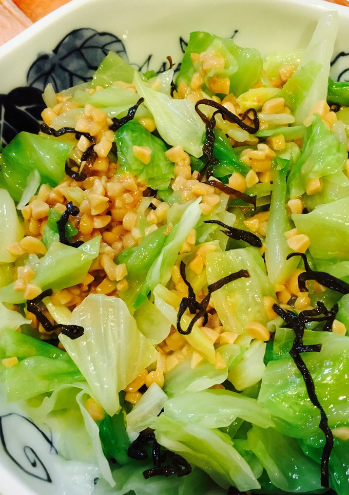 ５分で簡単！納豆とキャベツの塩昆布和え♪-レシピのメイン写真