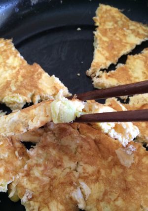 ゴーヤのワタ入り！卵焼き-レシピのメイン写真