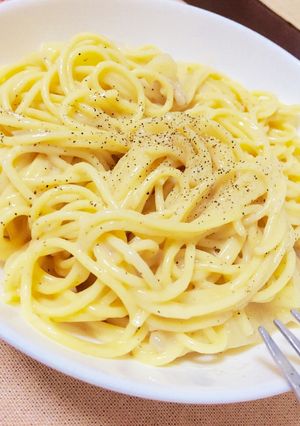 【1人前】シチューで簡単クリームパスタ-レシピのメイン写真