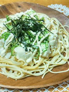 簡単ヘルシー♪豆腐とオクラの冷製パスタ♪-レシピのメイン写真