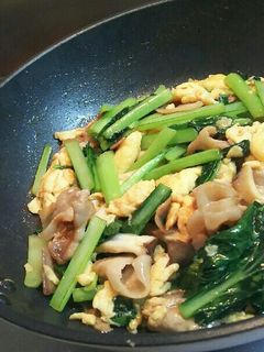 小松菜と豚肉の甘めのオイソ炒め-レシピのメイン写真