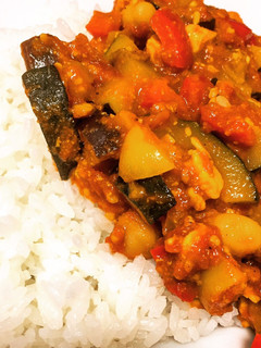 夏野菜と胸肉のキーマカレー-レシピのメイン写真