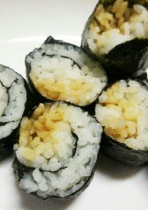 残りご飯で…醤油だけ！？の海苔巻き-レシピのメイン写真