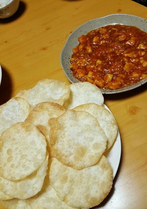 餃子の皮で食べる鳥のささみチリソース-レシピのメイン写真