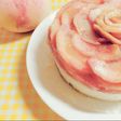 桃のコンポートレアチーズケーキ