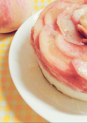 桃のコンポートレアチーズケーキ-レシピのメイン写真