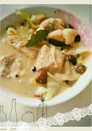 豆乳と鶏肉のクリーム煮、シチューもどき-レシピのメイン写真