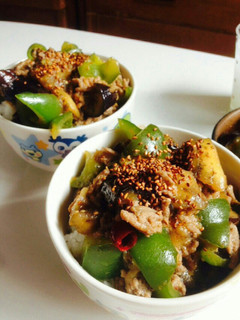 ピリ辛旨!揚げない麻婆茄子丼♪-レシピのメイン写真