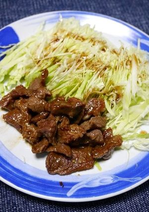 簡単！キャベツたっぷりテリヤキビーフ-レシピのメイン写真