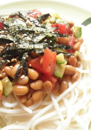 トマトと納豆の素麺☆柚子胡椒風味-レシピのメイン写真