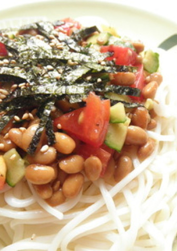 トマトと納豆の素麺☆柚子胡椒風味-レシピのメイン写真