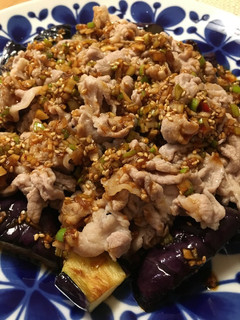 ナスと豚バラのネギ薬味ソース-レシピのメイン写真