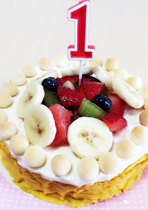1歳の誕生日に☆二層のチーズケーキ-レシピのメイン写真