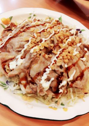 今日の晩ごはん/小麦粉いらずお好み焼き風-レシピのメイン写真