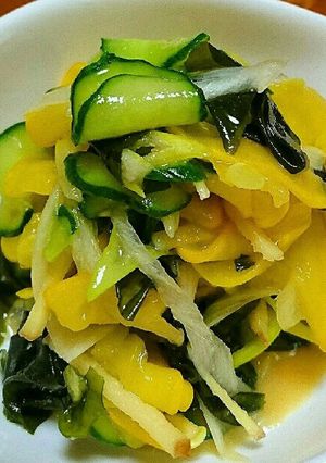 常備菜☆ワカメと夏野菜の酢味噌和え-レシピのメイン写真