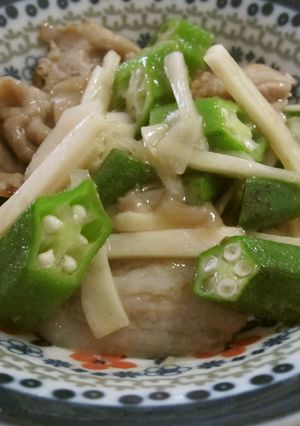 豚肉とオクラの生姜焼き-レシピのメイン写真