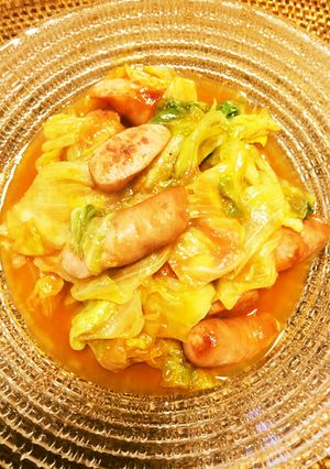 レタスとウインナーのケチャップ炒め-レシピのメイン写真