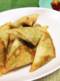 緑茶のグリーンカレーサモサ-レシピのメイン写真