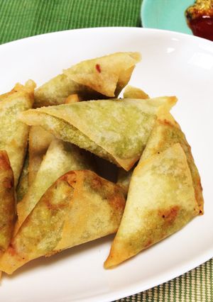 緑茶のグリーンカレーサモサ-レシピのメイン写真